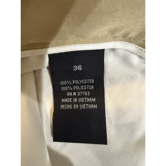 NWT Perry Ellis Portfolio 9” Shorts Mens Size 36 Pleated Front Beige Khaki NEW - Picture 9 of 12